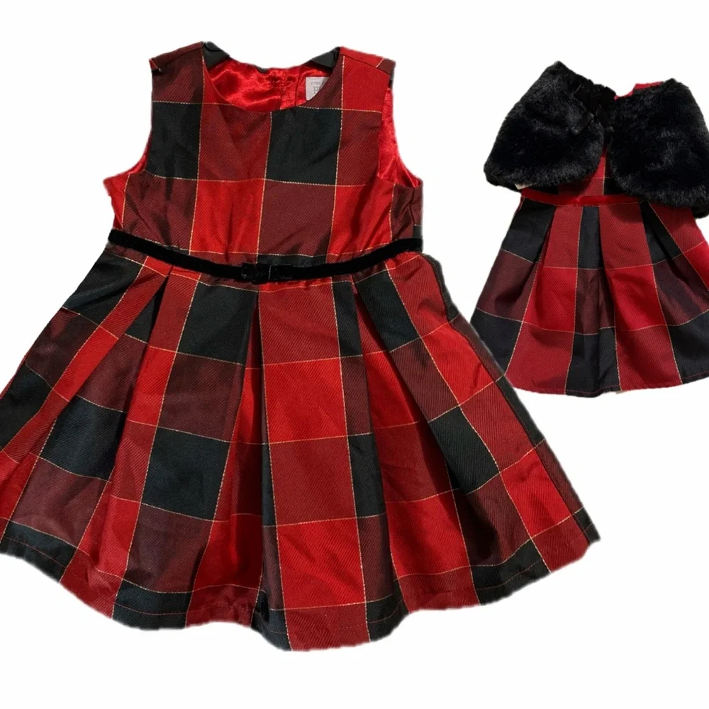 Adorable!! Children’s Place Dress 12-18 mnth & Doll Dress American Girl Sz